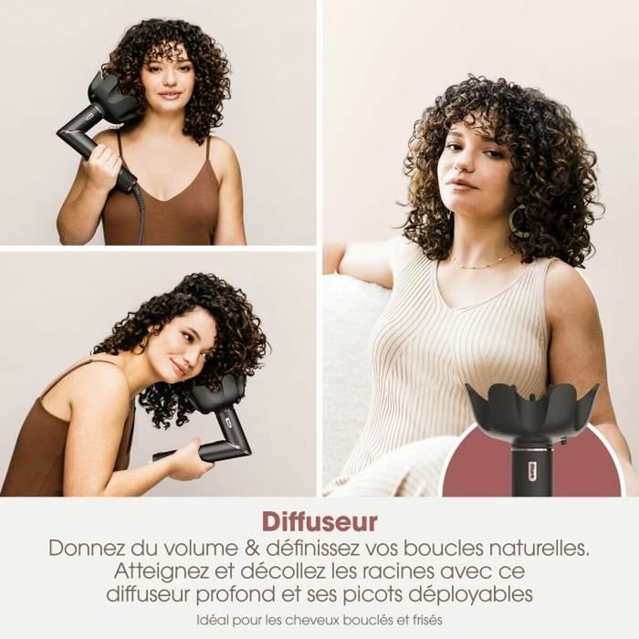 Shark FlexStyle HD446EU - Sèche-cheveux & Styler 2 en 1 - Noir et Rose