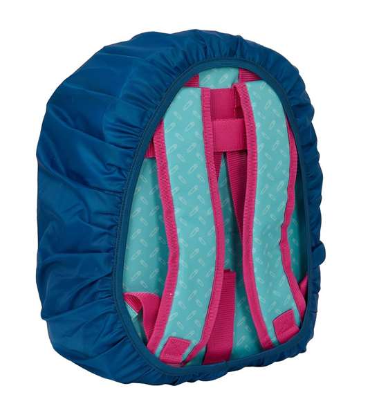 Safta Funda Impermeable pour Mochila Petite - Housse de Protection Contre l'Eau 27 x 50 x 36 cm en Polyester - Âge Recommandé: 3 Ans - Azur Marine