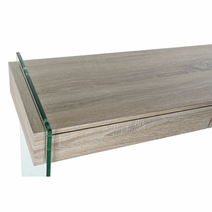 Table d'appoint DKD Home Decor Transparent Naturel Bois Verre Bois MDF 120 x 40 x 76 cm