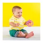 Bright Starts OBALL - Jouet d'éveil et hochet à grelot pour motricité fine avec 28 trous pour les petits doigts