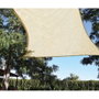 Faura Toldo voile d'ombrage carré beige 3,6 x 3,6 m en polyéthylène avec œillets inox