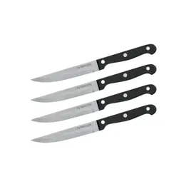 Nirosta - Lot de 4 couteaux à steak Mega 21 cm - Lame en acier inoxydable Nirosta, manche POM ergonomique - Pour viande et pizza