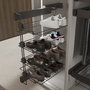 Emuca Porte-chaussures latéral coulissant pour placards et dressing Quartz, Droite, Acier, Titane