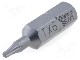 WERA Embout de tournevis Torx® TX06 1/4 de 25 mm