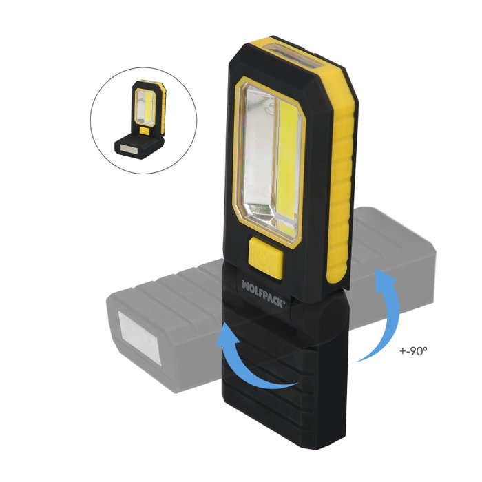 WOLFPACK LINEA PROFESIONAL Lampe LED Professionnelle Multifonction Pliable 210 Lumens