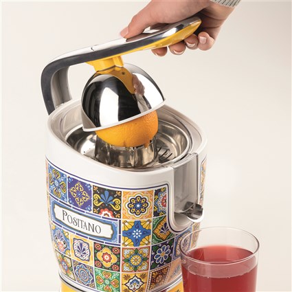 Ariete Exprimidor 413 POSITANO - Exprimeur à agrumes rétro en métal chromé avec 2 cônes pour jus sains