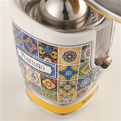 Ariete Exprimidor 413 POSITANO - Exprimeur à agrumes rétro en métal chromé avec 2 cônes pour jus sains