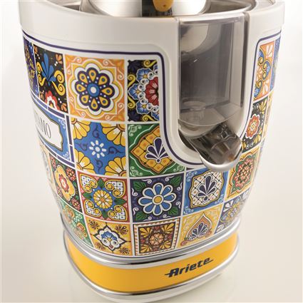 Ariete Exprimidor 413 POSITANO - Exprimeur à agrumes rétro en métal chromé avec 2 cônes pour jus sains