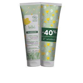 Klorane Crème pour le Change Bébé Bio - 2x100ml - Apaisante, Hydratante, Sans Parfum, Ingrédients Naturels
