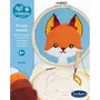 Sentosphere - Kit de Broderie Punch Needle Aiguille Magique - Art & Créations - Renard - Initiation au Crochet - Dès 6 Ans - Illustration pour Tableau ou Coussin