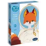 Sentosphere - Kit de Broderie Punch Needle Aiguille Magique - Art & Créations - Renard - Initiation au Crochet - Dès 6 Ans - Illustration pour Tableau ou Coussin