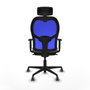 Piqueras y Crespo Chaise de Bureau avec Appui-tête 1D036G2 Gris