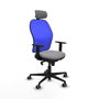 Piqueras y Crespo Chaise de Bureau avec Appui-tête 1D036G2 Gris