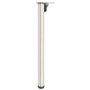 HERRAJES ALK Pied de Table Pliable Ø50 mm Réglable H710-740 mm Nickel Satiné