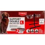 Tyrol TYROL - Support réglable en hauteur pour gamelles de chien avec 2 bols en inox de 2,8 L - 25 cm, structure stable