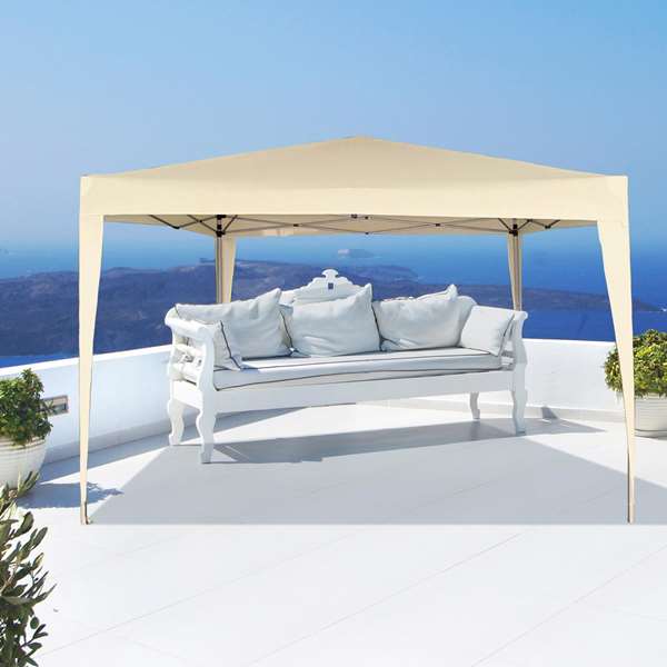 Color Baby Cenador Aktive Tente de jardin pliante en polyester crème 300x300x240 cm Abri de terrasse avec structure acier Color Baby Cenador Aktive Tente de jardin pliante en polyester crème 300x300x240 cm Abri de terrasse avec structure acier