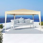 Color Baby Cenador Aktive Tente de jardin pliante en polyester crème 300x300x240 cm Abri de terrasse avec structure acier