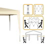 Color Baby Cenador Aktive Tente de jardin pliante en polyester crème 300x300x240 cm Abri de terrasse avec structure acier