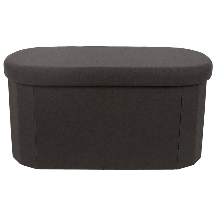 Home Deco Factory Pouf Plié Noir Oval