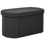 Home Deco Factory Pouf Plié Noir Oval