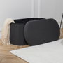 Home Deco Factory Pouf Plié Noir Oval