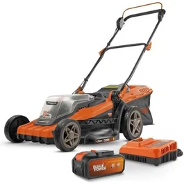 Dual Power POWDPGLWS2 Tondeuse à Gazon sur Batterie 40V, 420mm