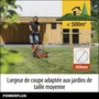 Dual Power POWDPGLWS2 - Tondeuse à gazon sur batterie 40V, coupe 420mm, moteur sans balais, 6 hauteurs, sac collecteur 50L inclus