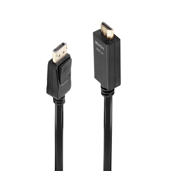 Lindy Câble adaptateur DisplayPort vers HDMI 3 m - 4K 30 Hz - Compatible avec PC, ordinateur, téléviseurs et vidéoprojecteurs Lindy Câble adaptateur DisplayPort vers HDMI 3 m - 4K 30 Hz - Compatible avec PC, ordinateur, téléviseurs et vidéoprojecteurs