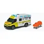 Dickie Toys - Ambulance Samu - Réplique IVECO Daily - Roue libre avec effets sonores et lumineux - Jouet pour enfant dès 3 ans