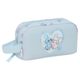 Disney Stitch Thermos Porte-Petit-Déjeuner Isotherme en Aluminium avec Poignée et Compartiment à Fermeture Éclair 21,5x6,5x12cm