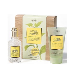 4711 - Coffret Acqua Colonia Citron & Gingembre - Eau de Cologne Unisexe 50 ml + Gel Douche Hydratant Corps 75 ml