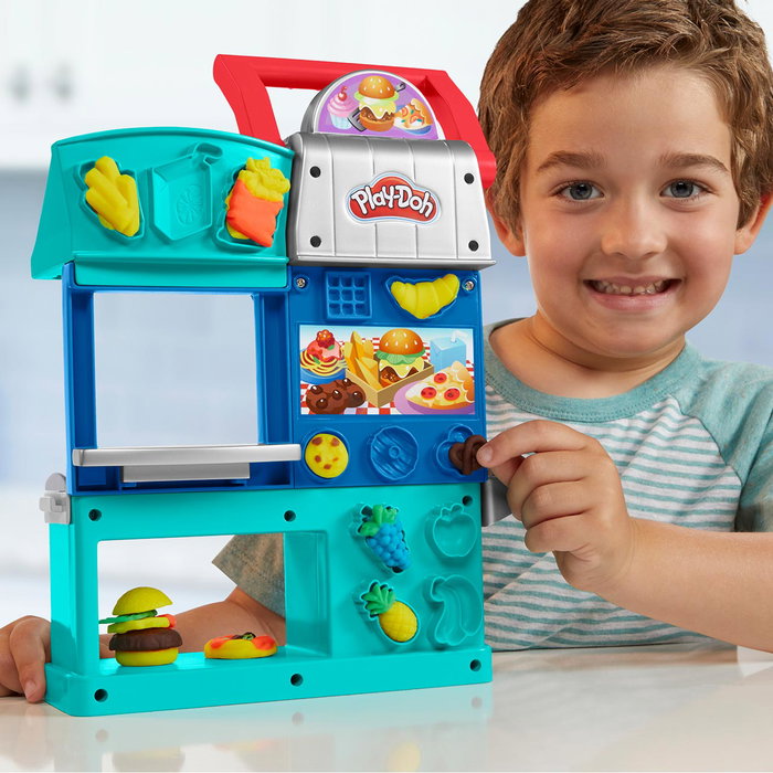 Hasbro Play-Doh Super Restaurant Créatif F8107 - Jeu de Pâte à Modeler avec 16 Pots et Accessoires, Enfant dès 3 Ans