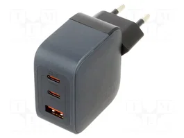 VENTION Chargeur USB 70W GaN avec ports USB-A et USB-C gris