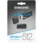 Samsung MUF-512DA - Clé USB 3.2 Gen 1 Type-C 512 Go, Gris, Vitesse lecture 400 Mo/s, Compacte