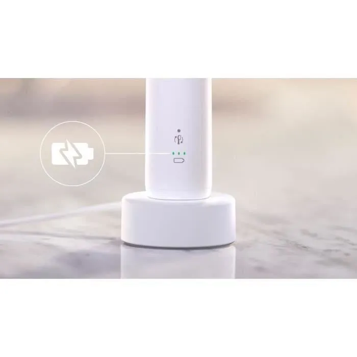 Philips HX7108/02 Sonicare Brosse à dents électrique série 5300 - Blanc - Technologie BrushSync, 1 mode, 2 intensités, autonomie 3 semaines