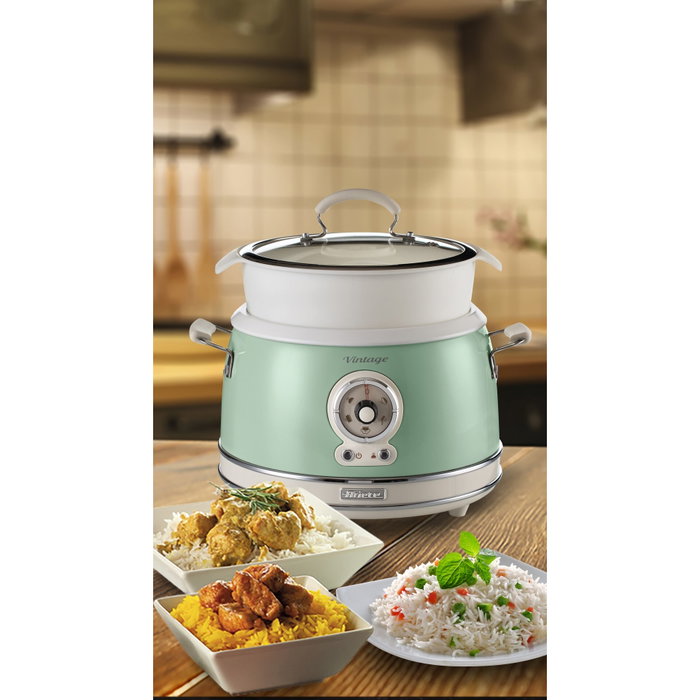 Ariete Vintage Food Steamer, Vert