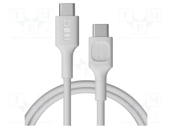 GREEN CELL Câble USB-C vers USB-C 2.0, 1,2m, 100W, Blanc GREEN CELL Câble USB-C vers USB-C 2.0, 1,2m, 100W, Blanc
