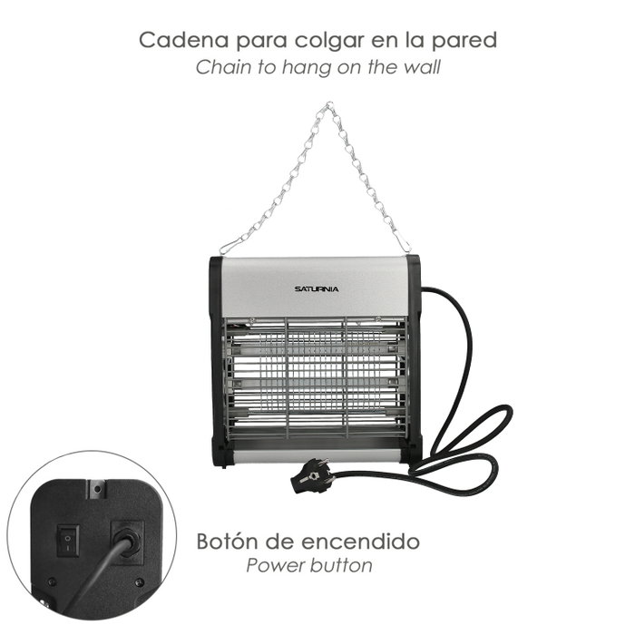 SATURNIA Exterminateur Électrique d'Insectes 12W