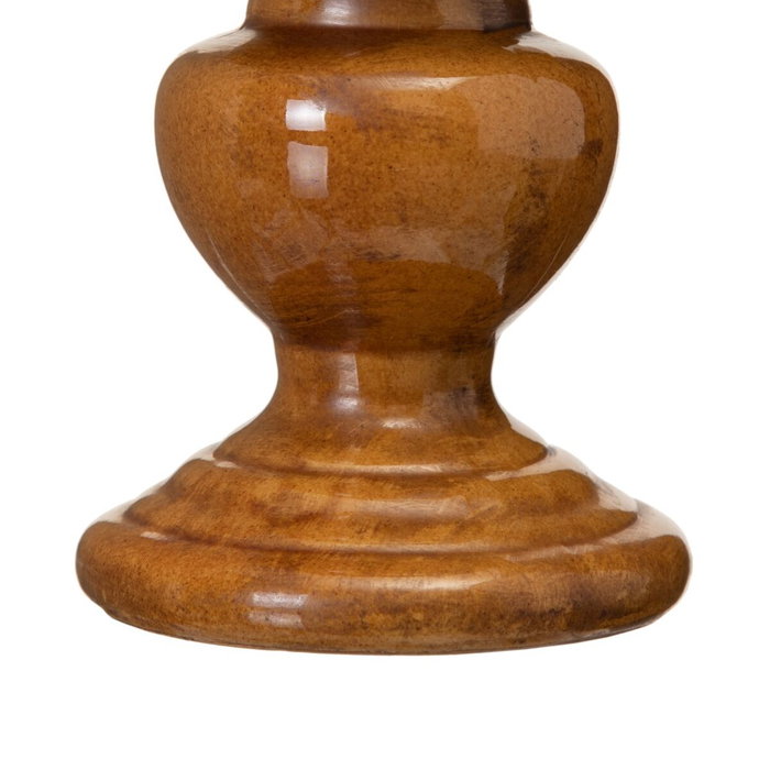 BigBuy Home Bougeoir Caramel Céramique 11,5 x 11,5 x 13,5 cm