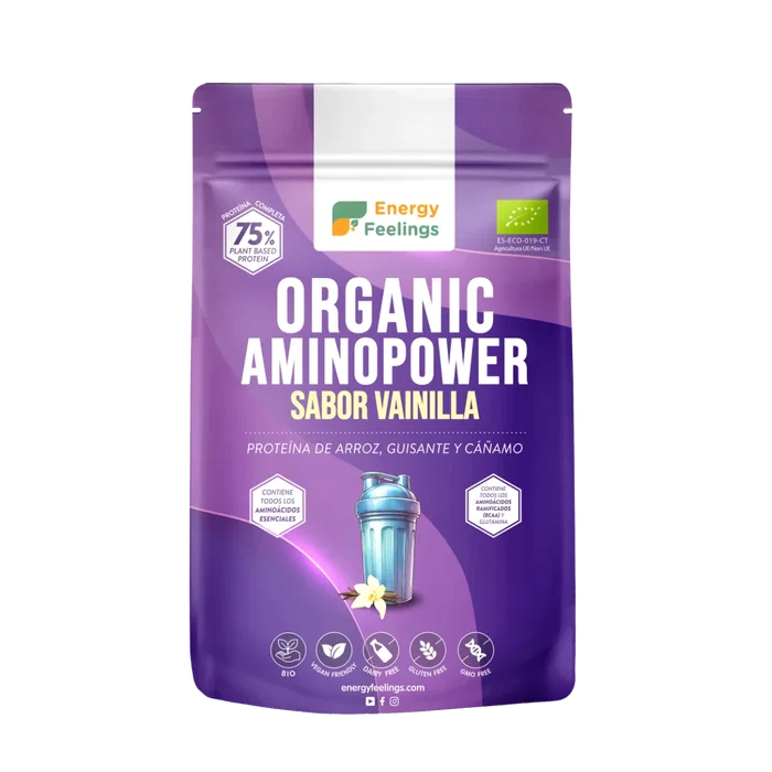 ENERGY FEELINGS ORGANIC AMINOPOWER 75% vanille 500g ENERGY FEELINGS ORGANIC AMINOPOWER 75% vanille 500g