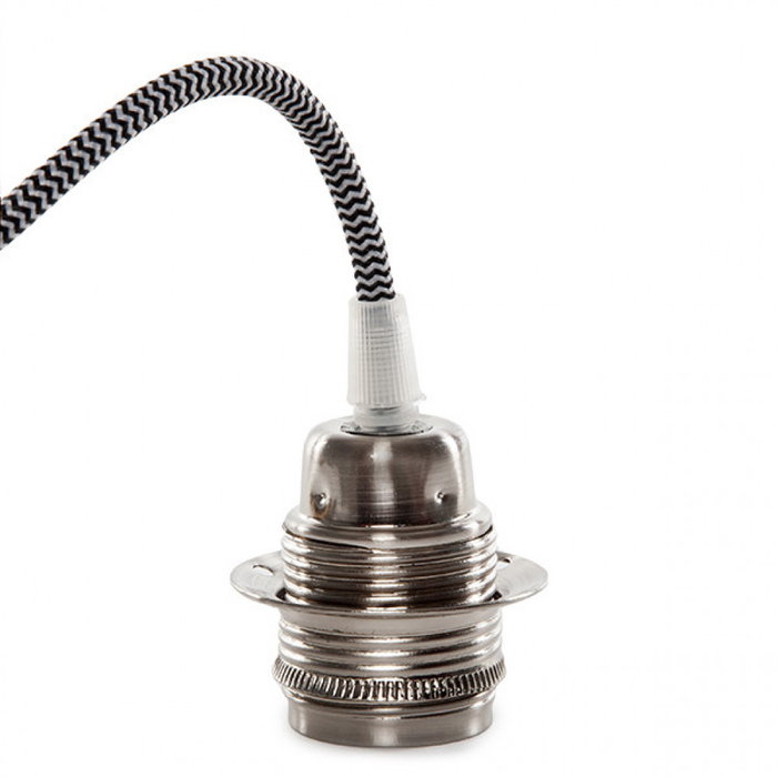 Pendel E27 Câble 1000 mm avec revêtement en tissu et rosace