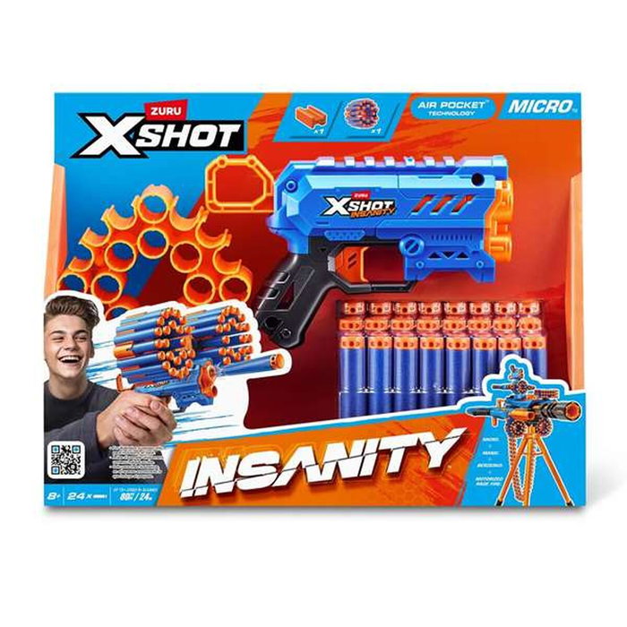 Zuru X-Shot Insanity Micro avec 24 fléchettes Zuru X-Shot Insanity Micro avec 24 fléchettes