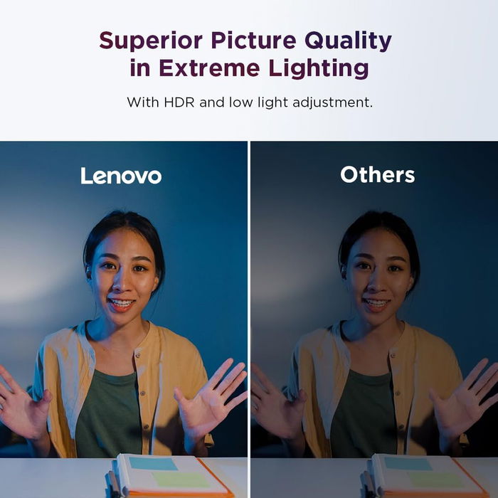 Lenovo 4XC1Q25245 - Webcam QHD pour ordinateur, résolution 2560 x 1440, Noir