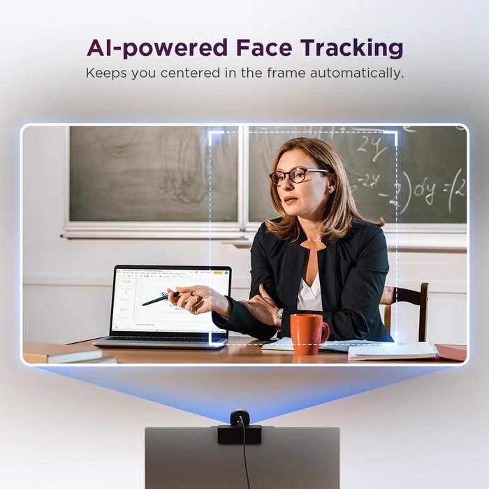 Lenovo 4XC1Q25245 - Webcam QHD pour ordinateur, résolution 2560 x 1440, Noir