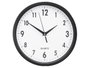 Giftdecor Horloge Ronde Noire 25x5x25 cm Plastique et Verre (Set de 12)