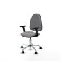 PIQUERAS Y CRESPO Chaise de bureau Algarra, simili cuir gris, base chromée