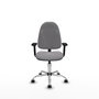 PIQUERAS Y CRESPO Chaise de bureau Algarra, simili cuir gris, base chromée