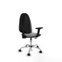 PIQUERAS Y CRESPO Chaise de bureau Algarra, simili cuir gris, base chromée