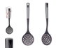 Kinvara Écumoire de Cuisine 10x35x2 cm Plastique Gris et Noir (Set de 24)