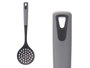Kinvara Écumoire de Cuisine 10x35x2 cm Plastique Gris et Noir (Set de 24)